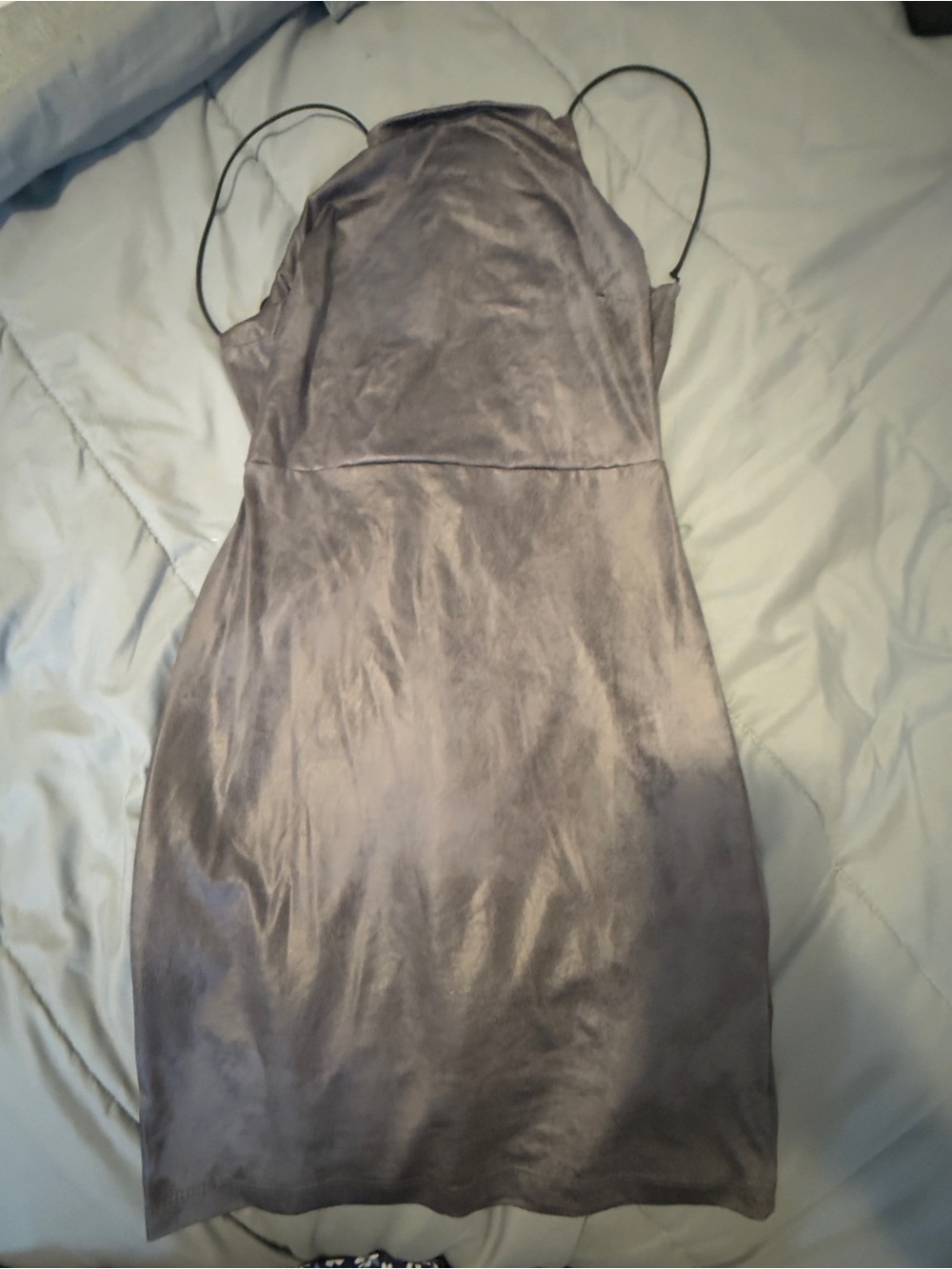 Windsor grey  Satin Slip Mini Dress